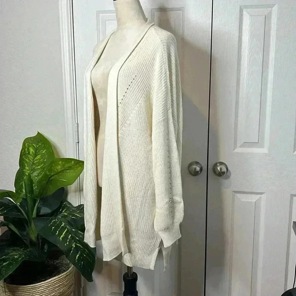 Universal Thread Women’s Open-front Cozy Knit Cardigan Color Cream Size 2X - Picture 7 of 12